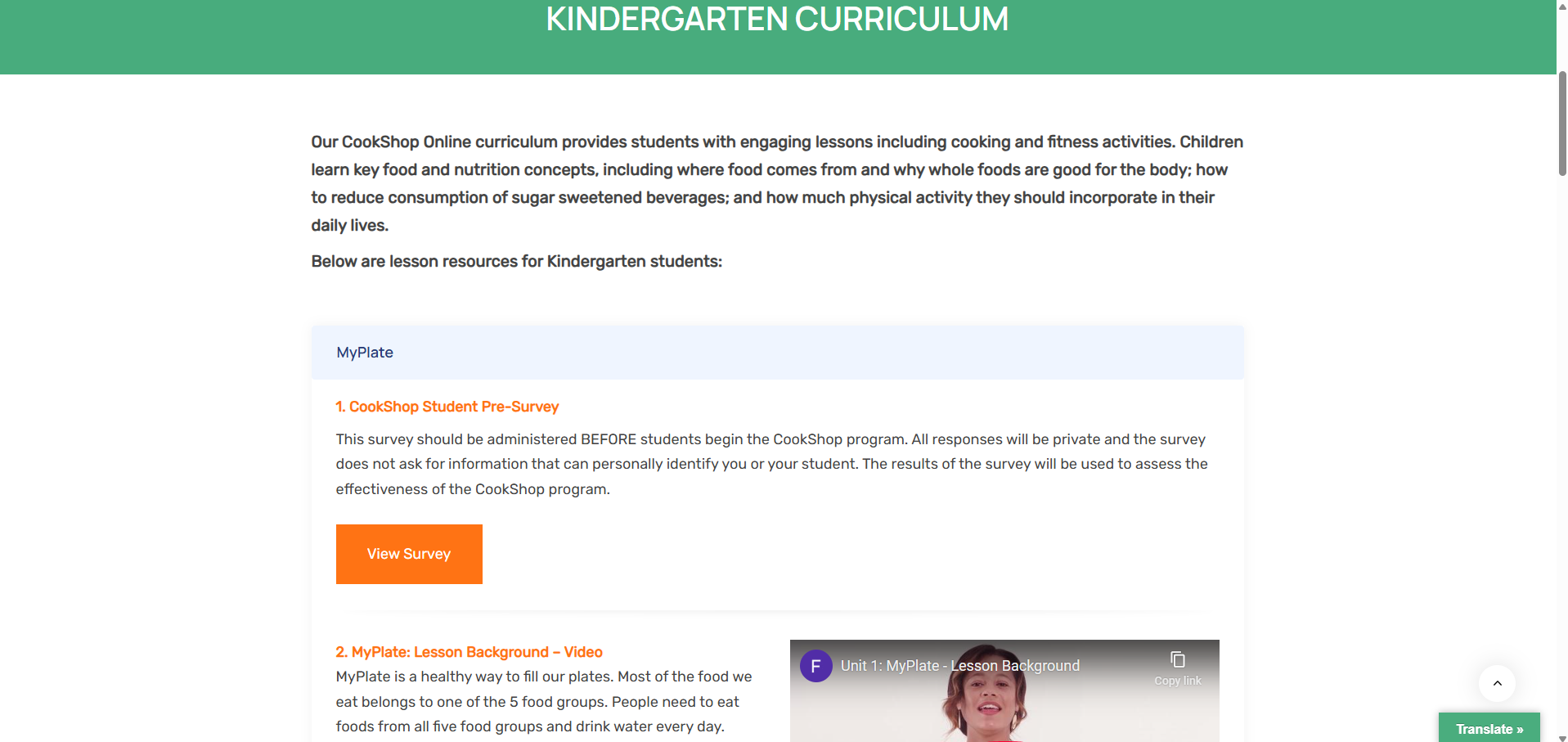 Second screenshot of CookShop Online webportal